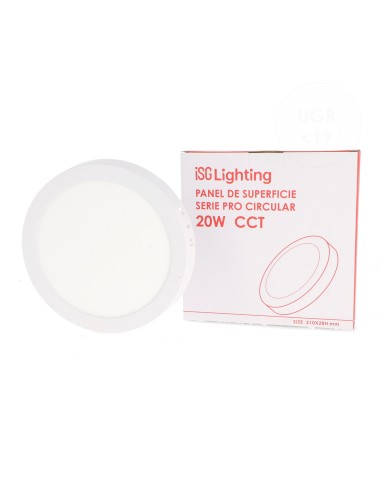 Panel de Superficie Circular Slim 20W CCT iSG Lighting