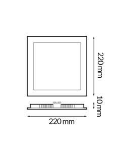 ISG Lighting Pro-Serie LED-Panel quadratisch, 20W, CCT, Einbau 2