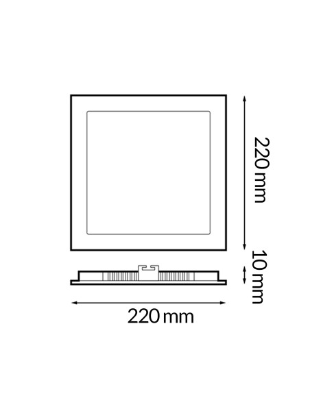 ISG Lighting Pro-Serie LED-Panel quadratisch, 20W, CCT, Einbau