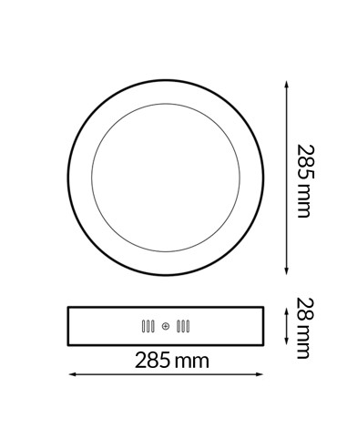 Circular Surface Panel Pro Series 25W CCT