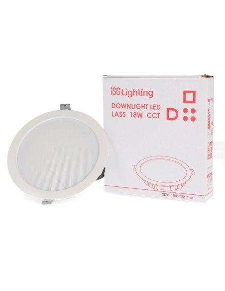 Downlight LED Pro Lass 18W CCT Empotrable Aluminio