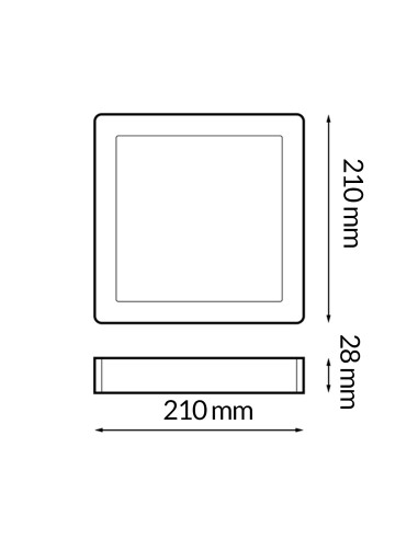 Surface Panel Pro Series Square 20W CCT