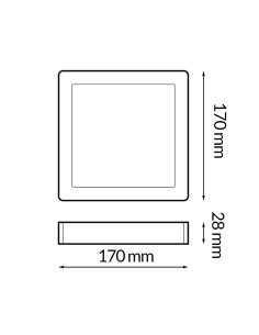 Surface Panel Pro Series Square 12W CCT 2