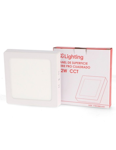 Surface Panel Pro Series Square 12W CCT