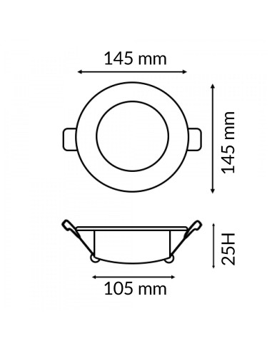 Downlight LED Pro Lass 12W CCT Empotrable Aluminio