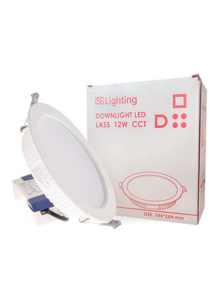 Downlight LED Pro Lass 12W CCT Einbau Aluminium