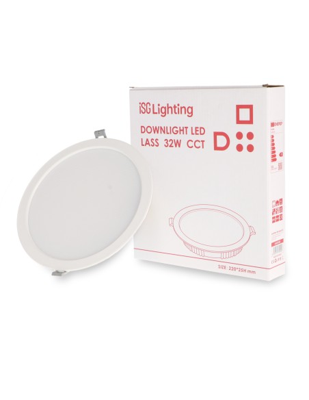 Downlight LED Pro Lass 32W CCT Einbau Aluminium