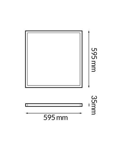 LED-Leuchtrahmen-Panel 60x60 cm 42W No Flicker CCT