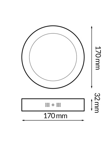 Circular Surface Panel Pro Series 12W CCT iSG Lighting