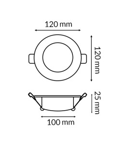 LED-Downlight Pro Lass 10W CCT Einbau Aluminium 2