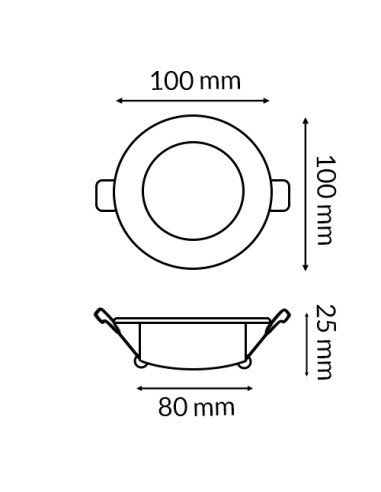 Downlight LED Pro Lass 7W CCT avec source Lumileds