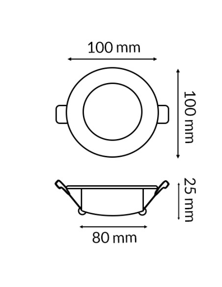 Downlight LED Pro Lass 7W CCT avec source Lumileds