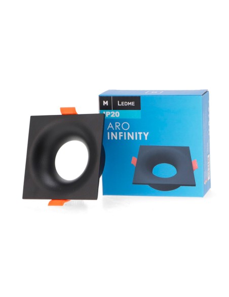Fixed square black ring Infinity series recessed M LEDME
