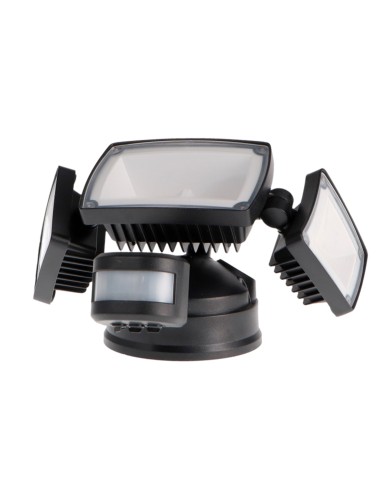 LED Wall Light Black Security CCT 45W IP54 with Motion Sensor