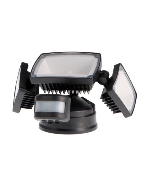 LED Wall Light Black Security CCT 45W IP54 with Motion Sensor