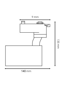 Foco LED para carril Blanco Berna 12W CCT de M LEDME 2