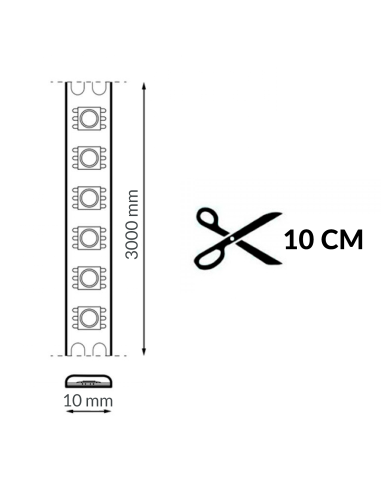 RGB LED Strip Light Pack 12V 3m SMD 5050 Dimmable with Remote Control