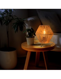 Luminária de mesa Formentera ratã E27 40W