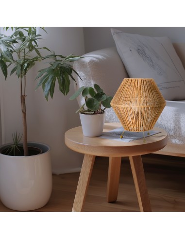 Lampe de table Formentera rotin E27 40W