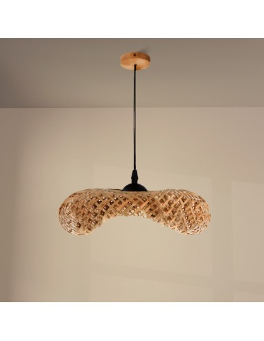 Lâmpara de Teto Ohana Plus M LEDME Rattan E27