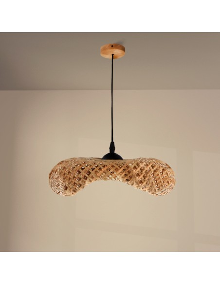 Lâmpara de Teto Ohana Plus M LEDME Rattan E27