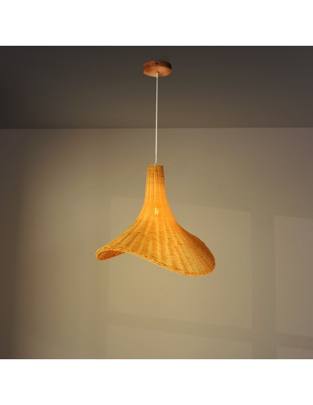 Lampada da soffitto Pitingo Rattan M LEDME E27