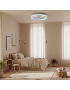 Ventilatore a soffitto LED Colours CCT+RGBIC con telecomando e timer