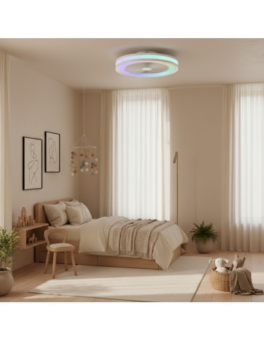 Ventilatore a soffitto LED Colours CCT+RGBIC con telecomando e timer
