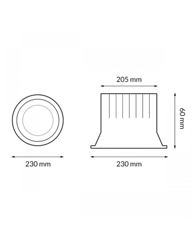 Downlight LED Black Luxtar 50W CCT, Empotrable Aluminio