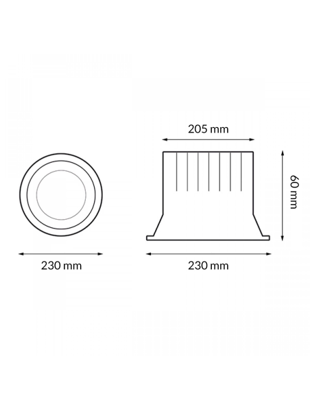 LED-Deckenleuchte Black Luxtar 50W CCT, Einbau Aluminium