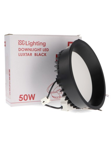 Downlight LED Black Luxtar 50W CCT, Empotrable Aluminio