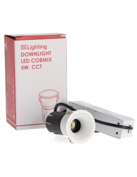 Adjustable LED Downlight White Cobmix 5W CCT