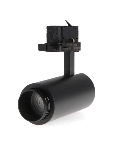 Black Bari LED Track Light 30W Adjustable Optics CCT Flicker-Free