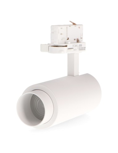 White Bari 30W LED Track Light Adjustable Optics Triac CCT