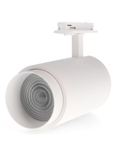 White Bari 30W LED Track Light Adjustable Optics CCT No Flicker