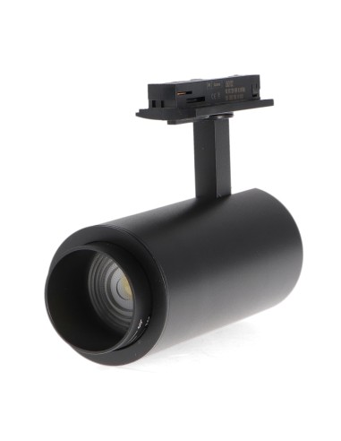White Bari 30W LED Track Light Adjustable Optics CCT No Flicker