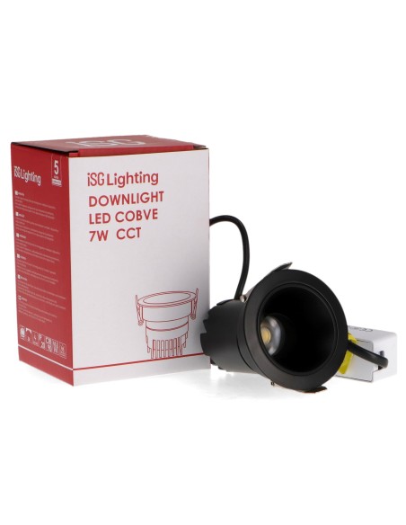 Adjustable LED Downlight Black Cobve 5-9W Aluminium