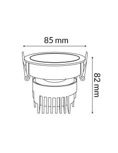 Foco Downlight LED Orientable iSG Lighting 8-12W Aluminio 2