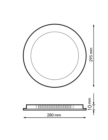 Panel Led Circular Serie Pro 25W CCT Empotrable