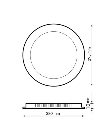 Runder LED-Panel Serie Pro 25W CCT Einbau