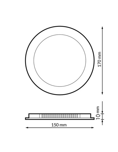 Panel LED Circular Serie Pro 12W CCT iSG Lighting