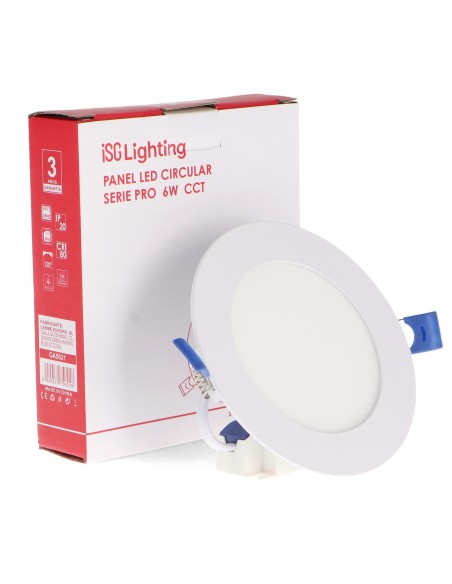 Panel Led Circular Serie Pro 6W CCT Marca iSG Lighting