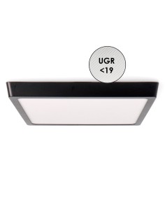 Black Square Surface Panel 25W SMD LED 3CCT Aluminum 300x300mm