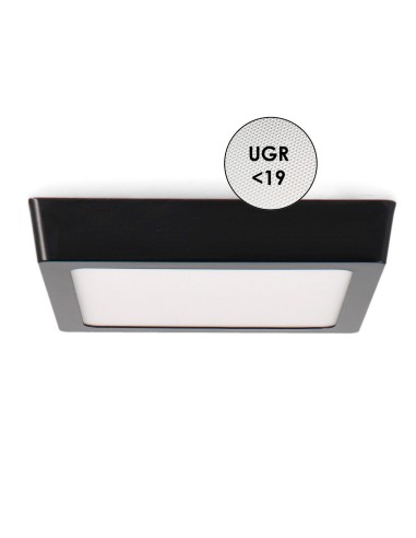 Black Surface Square Panel 20W CCT Aluminum