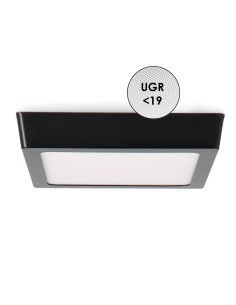 Surface Panel Square Black 12W CCT 170mm Aluminum