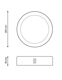 25W CCT Black Surface Circular Panel 2