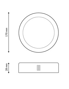 Black Surface Circular Panel 12W CCT SMD 2835 2