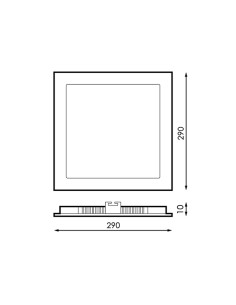 Square Black LED Panel 25W CCT with SMD 2835 Chip 2