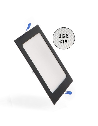 Panel LED Cuadrado Negro 25W CCT con Chip SMD 2835