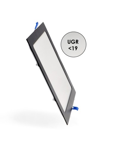 Panel LED Cuadrado Negro 25W CCT con Chip SMD 2835